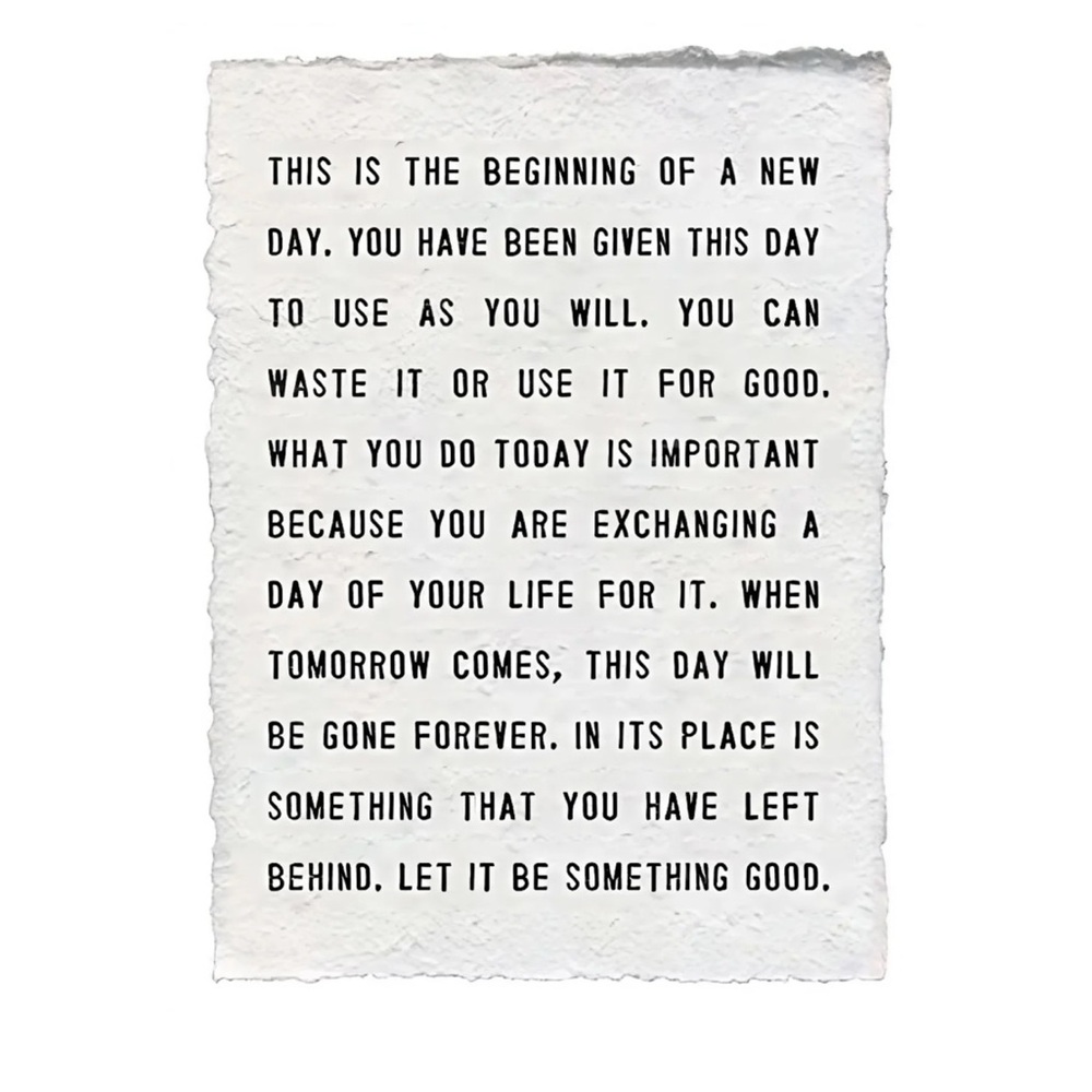Sugarboo Inspirational Quote paper Art Print - this is the beginning